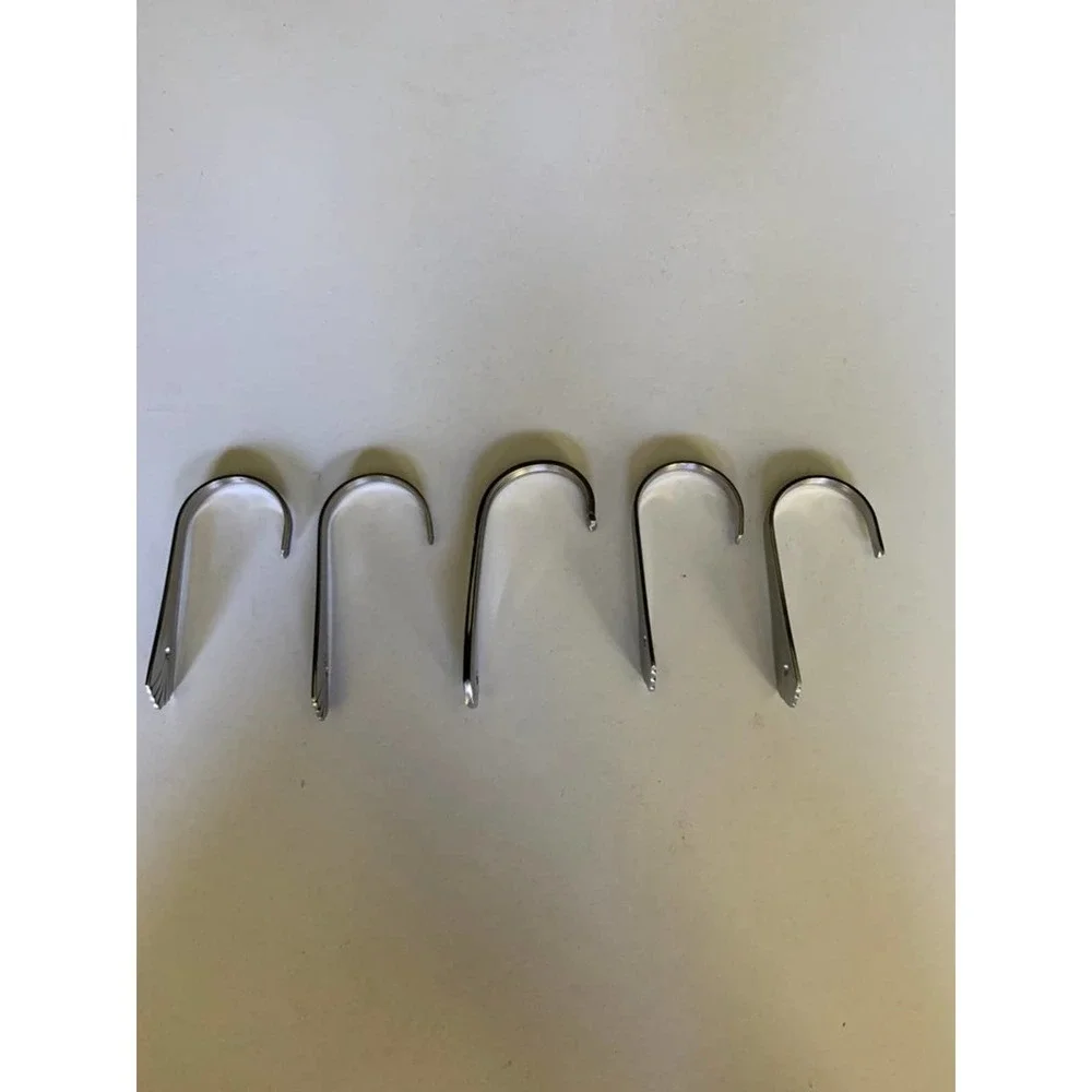 5 Spoon Handle Hooks for Keys Hooks Mini Flatware Garnet Hangers Metal Decor.
